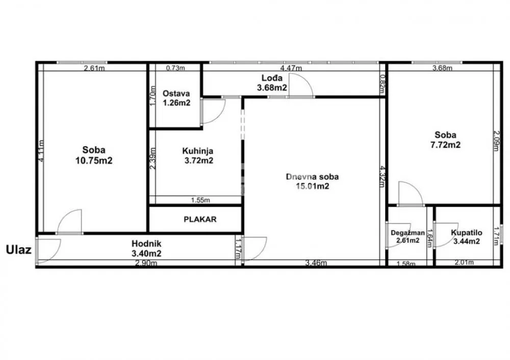 Prodaja, dvosoban stan, 54m², Savski Venac, Beograd