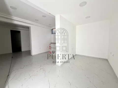 Empty bright room with white walls and ceramic floor tiles. - image 12