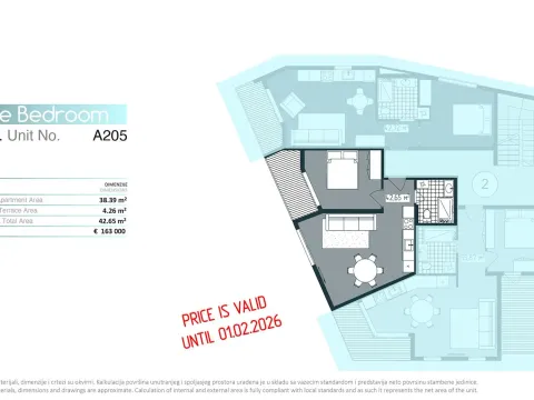 Sale, one bedroom apartment, 42m², Donja Lastva, Tivat - image 11