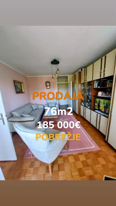 Sale, two bedroom apartment, 76m², Pobrežje, Podgorica