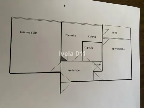 Crtež osnove stana sa rasporedom prostorija. - image 11