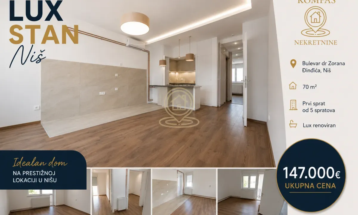 Sale, two bedroom apartment, 71m², Medijana, Niš