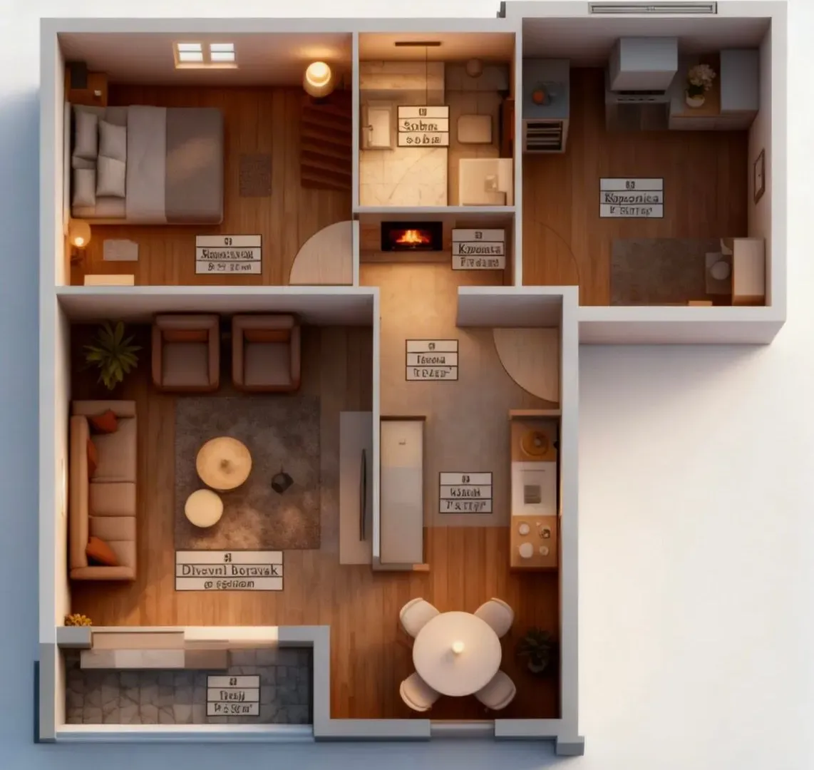 Prodaja, dvosoban stan, 64m², Gornja Gorica, Podgorica