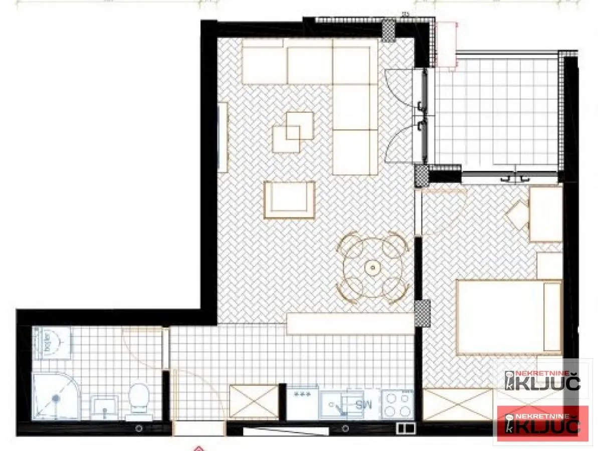 Prodaja, dvosoban stan, 48m², Sremska Kamenica, Petrovaradin