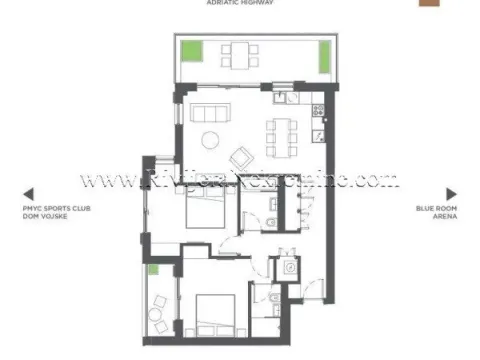 Sale, two bedroom apartment, 102m², Tivat, Crna Gora - image 7