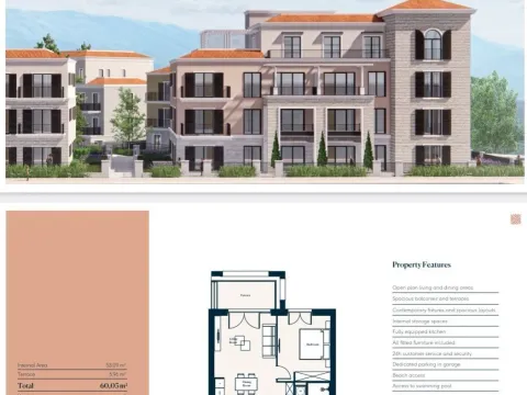 Sale, one bedroom apartment, 60m², Luštica, Tivat - image 7