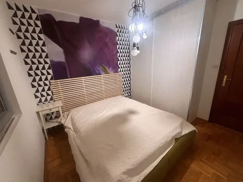 Spavaća soba sa bračnim krevetom, garderoberom i modernim osvjetljenjem. - image 9