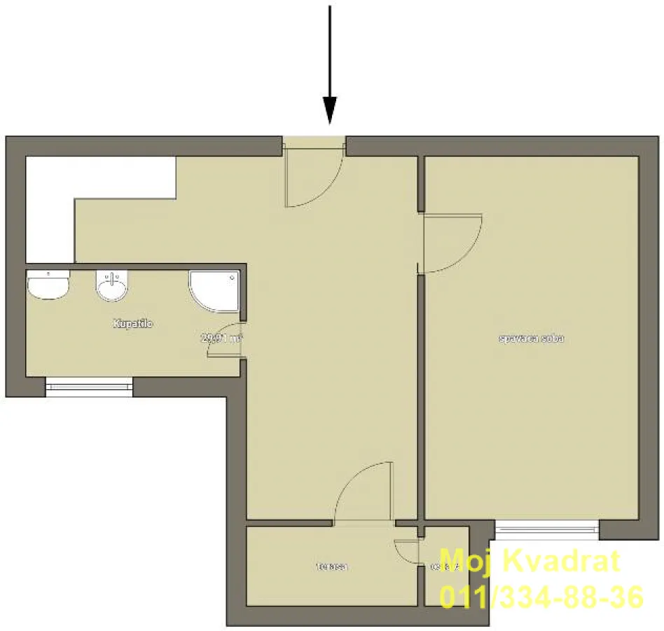 Prodaja, jednosoban stan, 36m², Stari Grad, Beograd