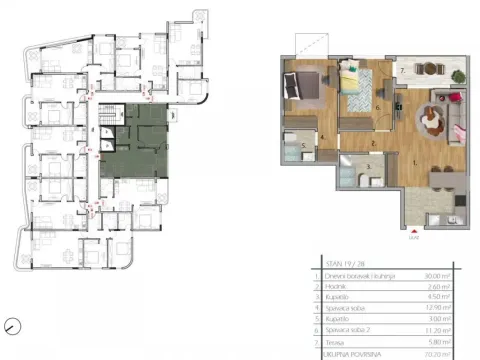 Prodaja, jednosoban stan, 54m², Dobre Vode, Bar - image 17