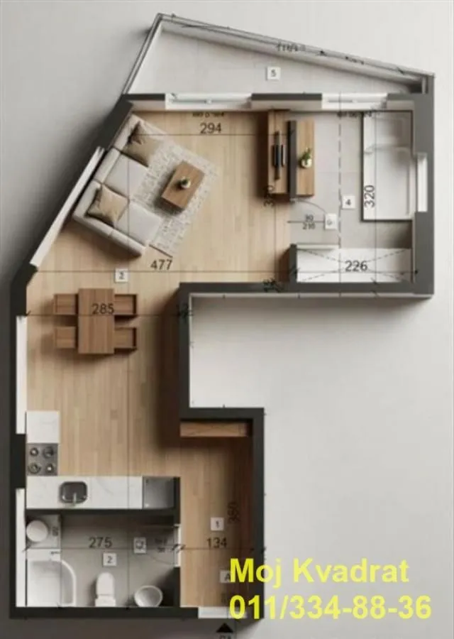 Prodaja, jednosoban stan, 46m², Uciteljsko Naselje, Zvezdara Sve Podlokacije