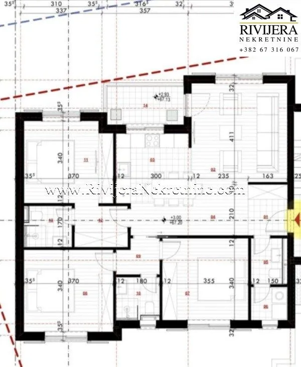 Prodaja, trosoban stan, 96m², Škaljari, Kotor