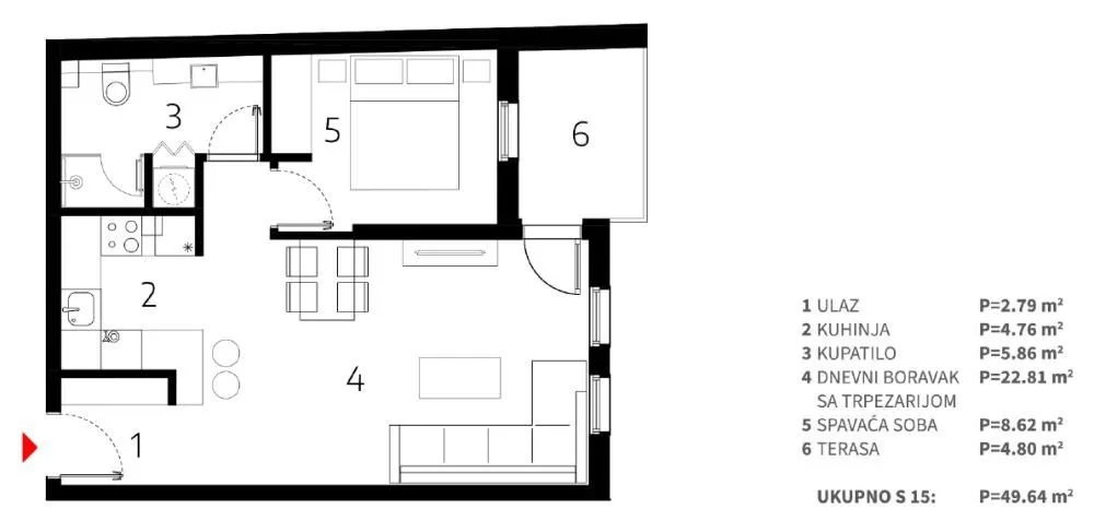 Prodaja, jednosoban stan, 50m², Palilula, Niš