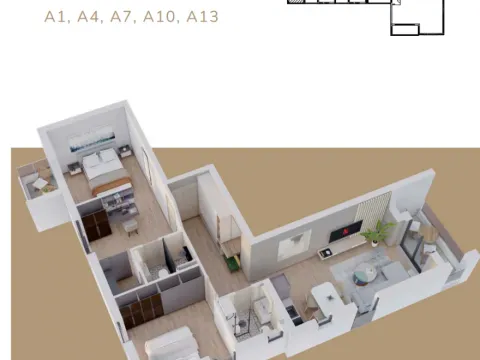 Sale, two bedroom apartment, 70m², Budva, Crna Gora - image 3