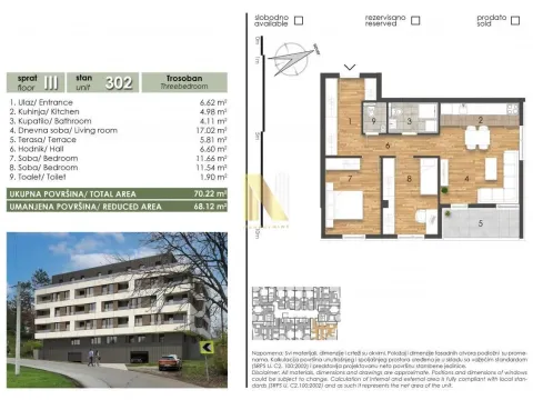 Prodaja, trosoban stan, 68m², Banja Vrdnik, Irig - image 2
