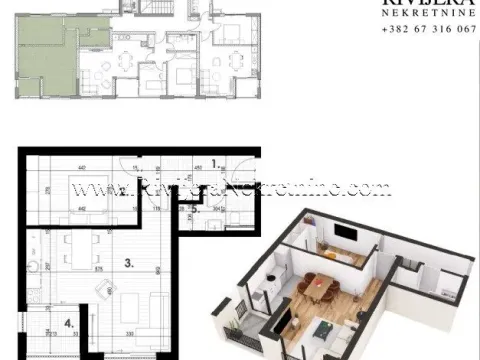 Sale, one bedroom apartment, 53m², Kava, Tivat - image 7