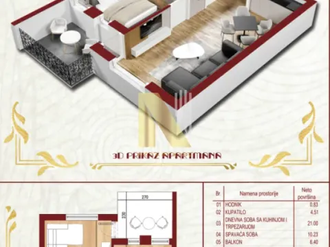 Prodaja, dvosoban stan, 42m², Subotica, Srbija - image 2