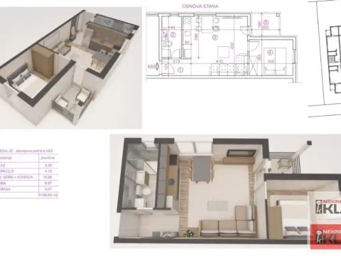 Sale, one bedroom apartment, 37m², Adice, Novi Sad Sve Podlokacije - image 1