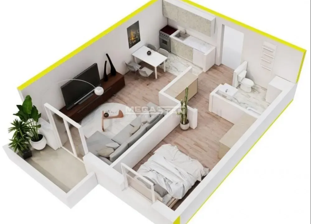 Sale, two bedroom apartment, 42m², Pančevo, Srbija