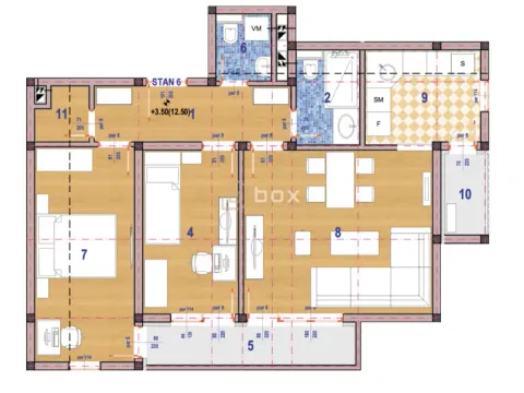 Sale, two bedroom apartment, 69m², Donja Vrežina, Niš - image 2