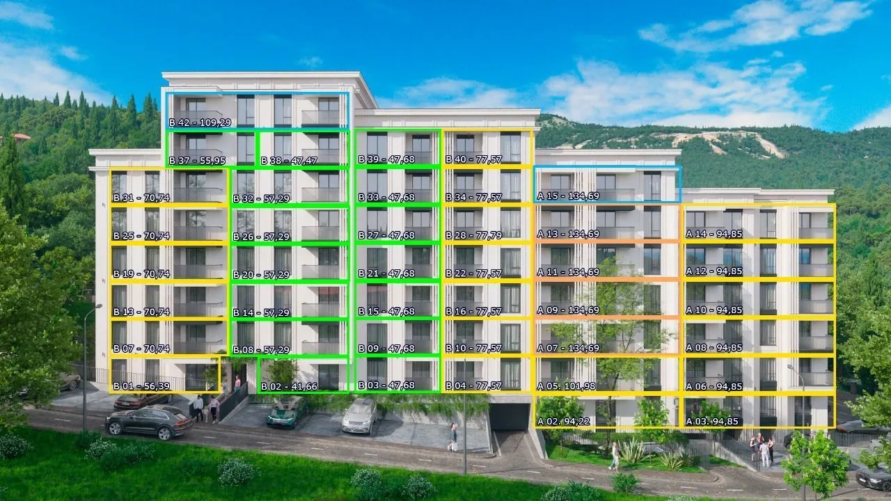 Sale, two bedroom apartment, 86m², Bečići, Budva