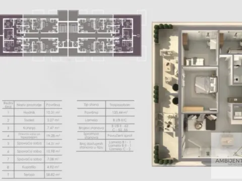 Prodaja, četvorosoban stan, 135m², Novi Banovci, Stara Pazova - image 2