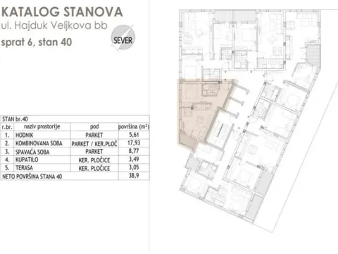 Sale, one bedroom apartment, 39m², Niš, Srbija - image 5