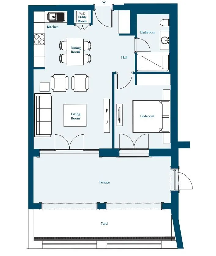 Prodaja, jednosoban stan, 54m², Luštica, Tivat