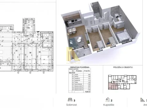 Prodaja, četvorosoban stan, 75m², Podbara, Novi Sad Sve Podlokacije - image 12