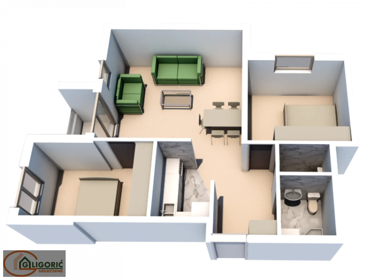 Prodaja, dvosoban stan, 59m², Pančevo, Srbija