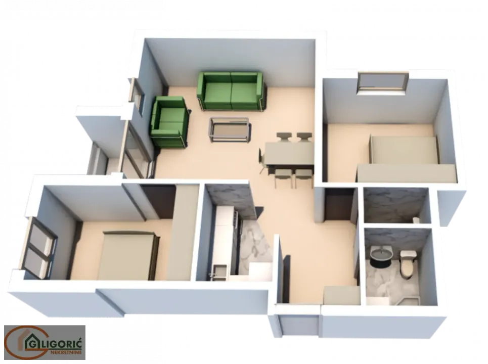 Prodaja, dvosoban stan, 59m², Pančevo, Srbija
