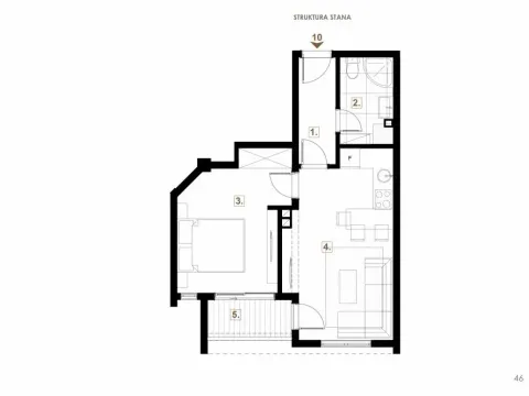 Sale, one bedroom apartment, 37m², Centar, Žabljak - image 2