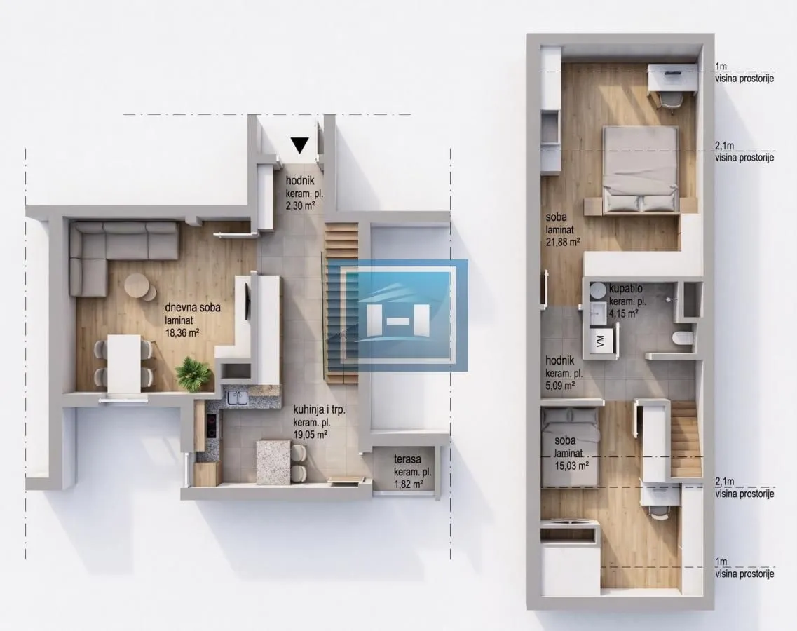 Prodaja, dvosoban stan, 83m², Centar, Jagodina