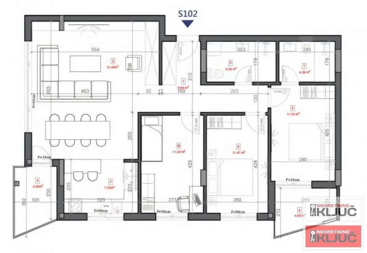 Prodaja, četvorosoban stan, 99m², Sremska Kamenica, Petrovaradin