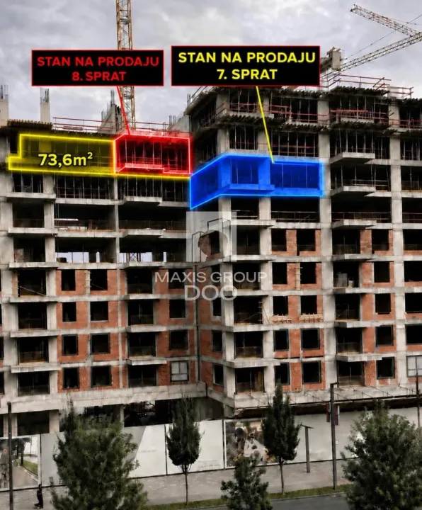 Prodaja, dvosoban stan, 74m², Savski Venac, Beograd