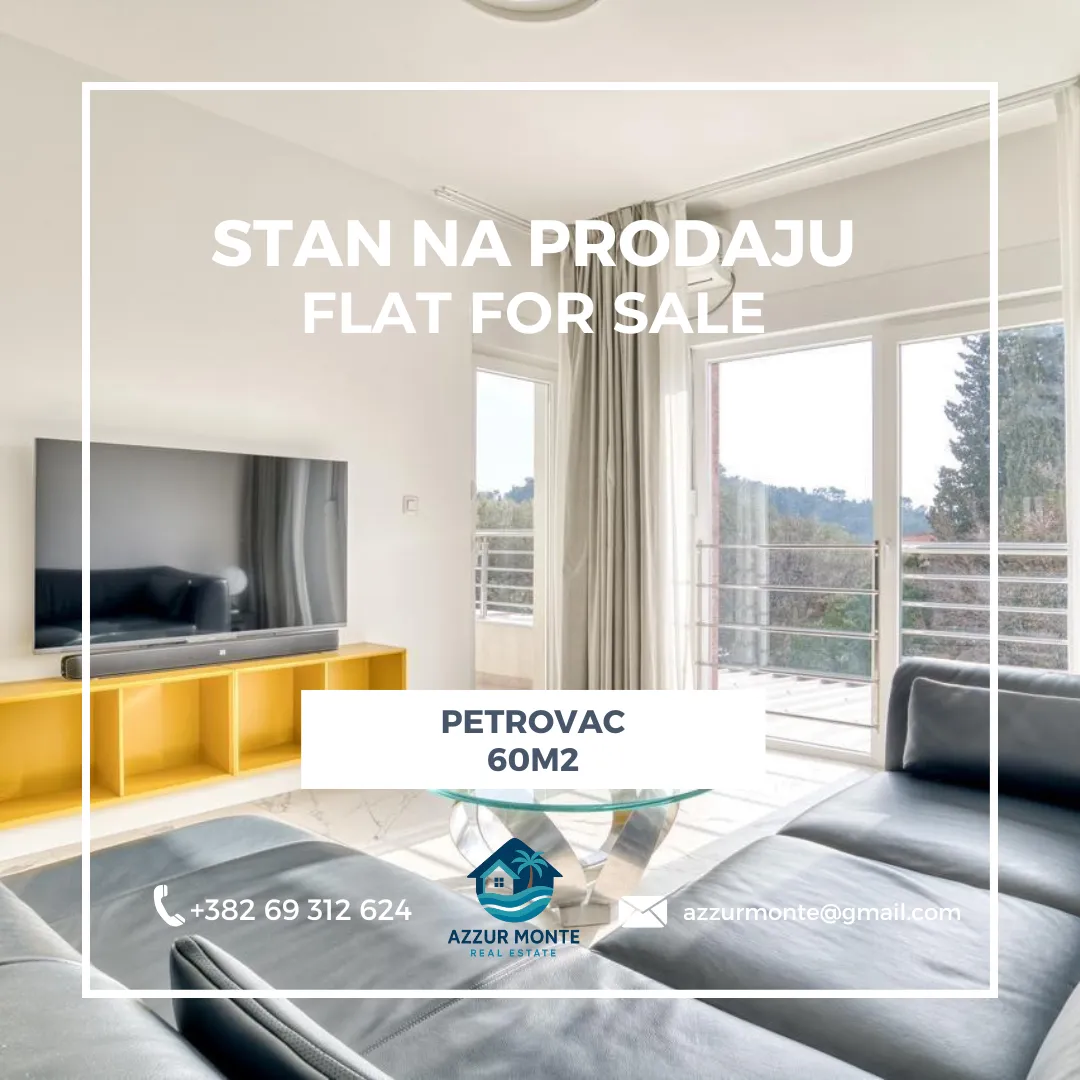Sale, two bedroom apartment, 60m², Petrovac, Budva