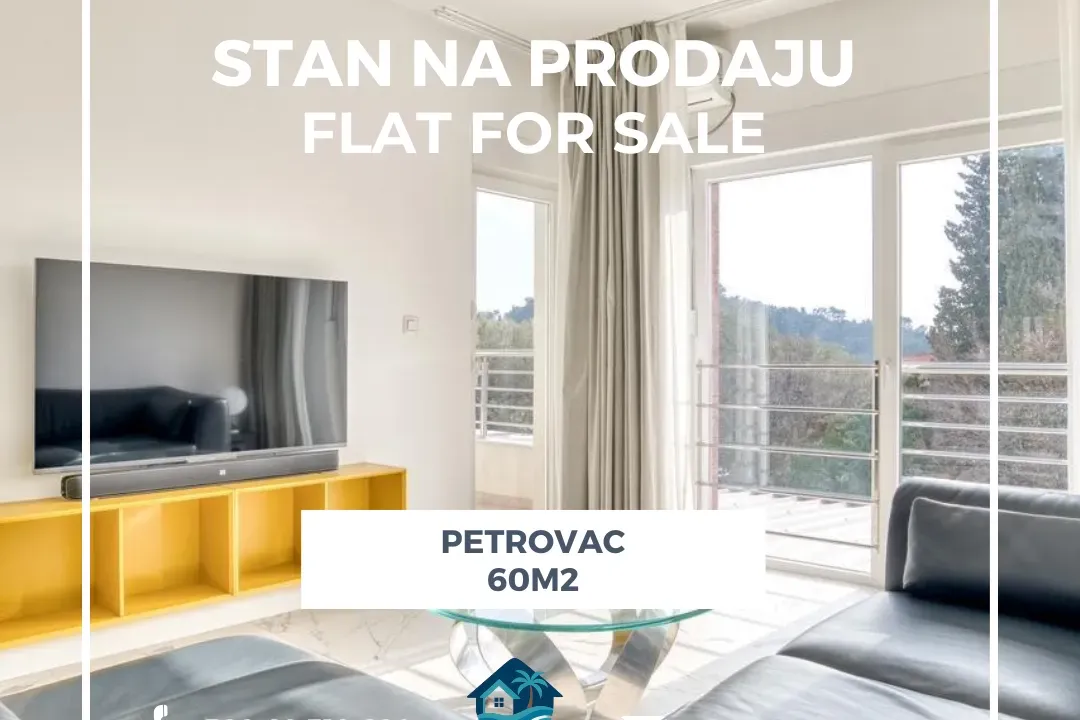 Sale, two bedroom apartment, 60m², Petrovac, Budva