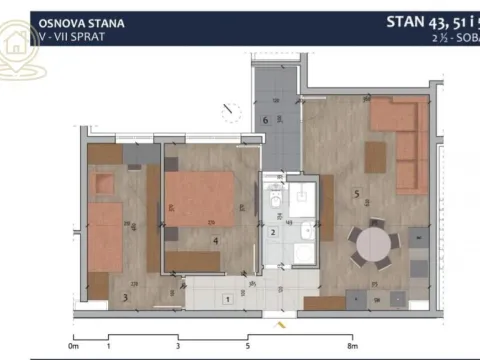 Prodaja, dvosoban stan, 52m², Medijana, Niš - image 2