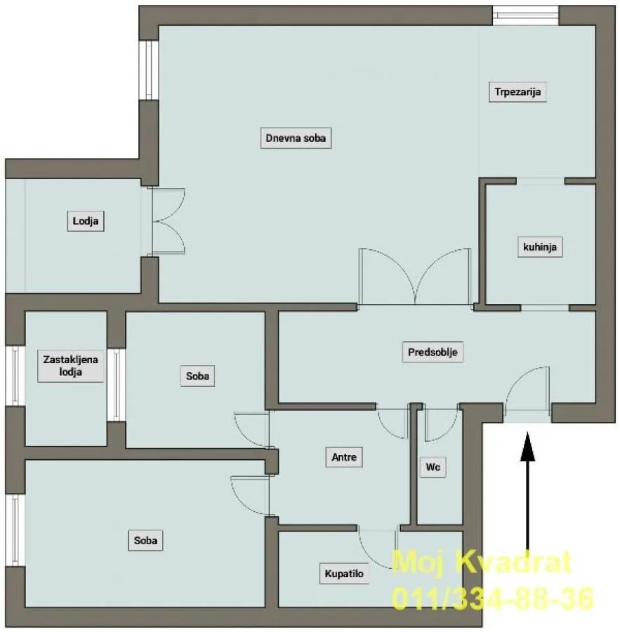 Sale, three bedroom apartment, 70m², Karaburma, Palilula Sve Podlokacije