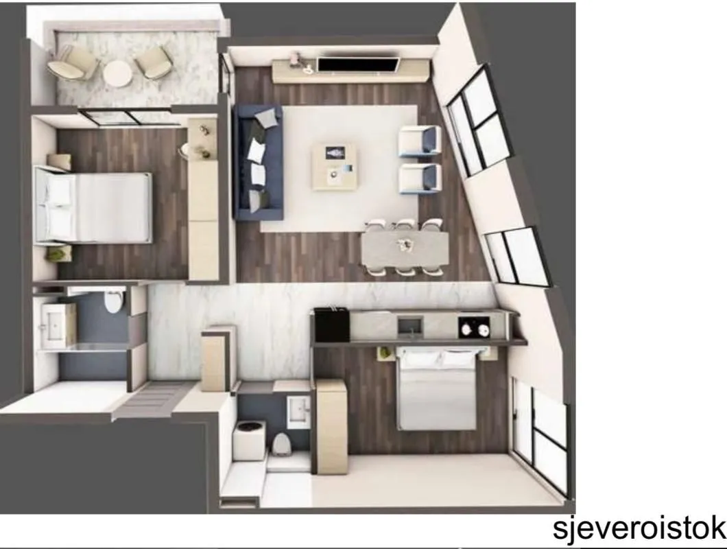 Prodaja, dvosoban stan, 75m², Bar, Crna Gora
