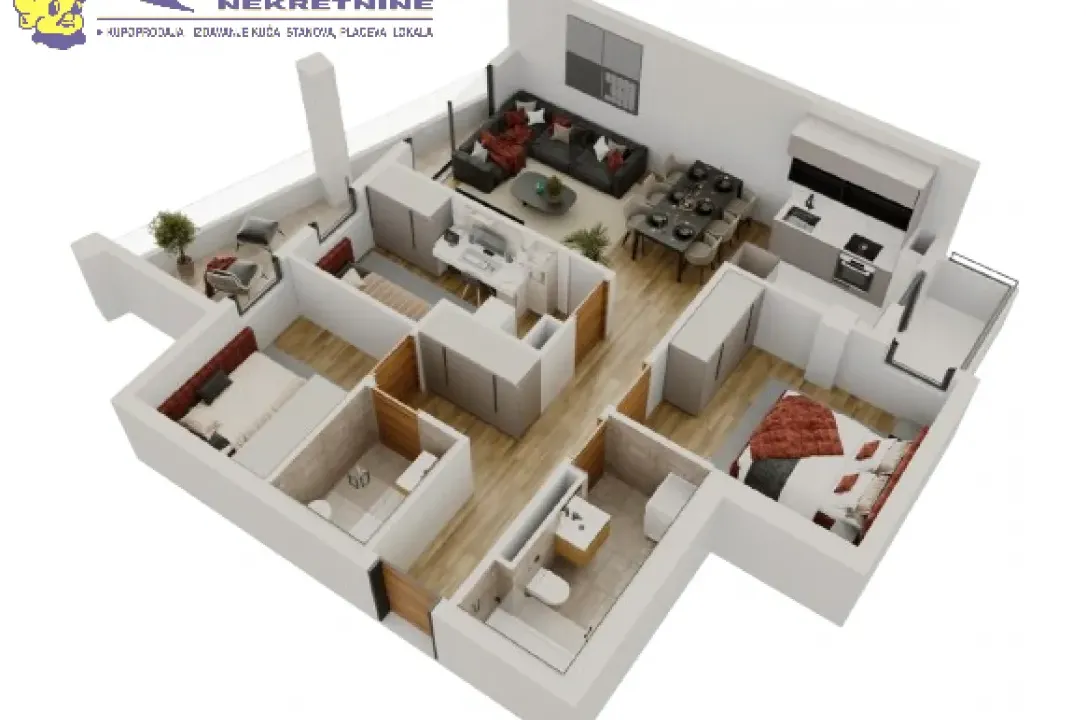 Prodaja, četvorosoban stan, 80m², Salajka, Novi Sad Sve Podlokacije