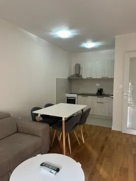 Manja kuhinja sa trpezarijom i dnevnim boravkom u svijetlim tonovima. - image 4