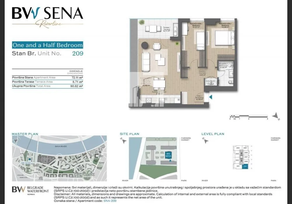 Prodaja, dvosoban stan, 62m², Savski Venac, Beograd