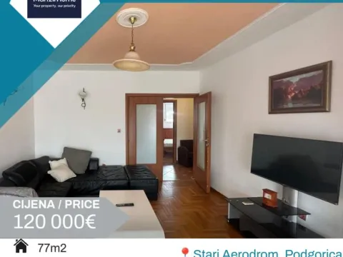 Prodaja, dvosoban stan, 77m², Stari Aerodrom, Podgorica