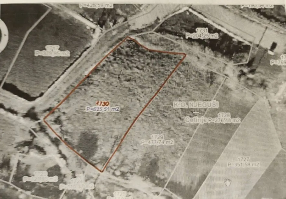 Sale, land lot, 525m², Njeguši, Cetinje