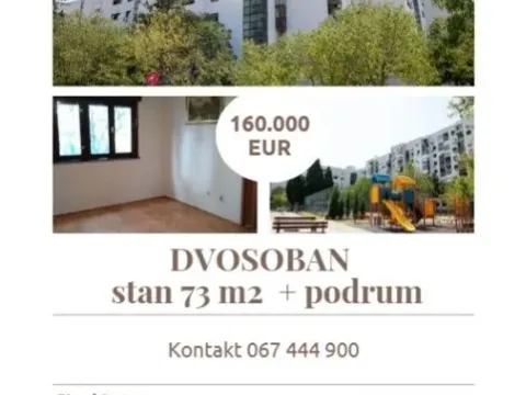 Prodaja, dvosoban stan, 73m², Zabjelo, Podgorica - image 1