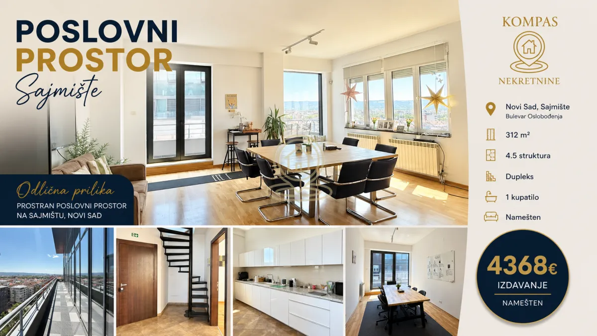Rent, office space, 312m², Sajmište, Novi Sad