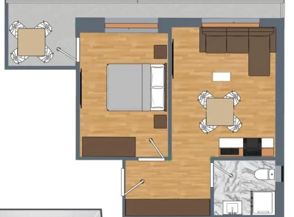 Sale, one bedroom apartment, 39m², Pantelej, Niš