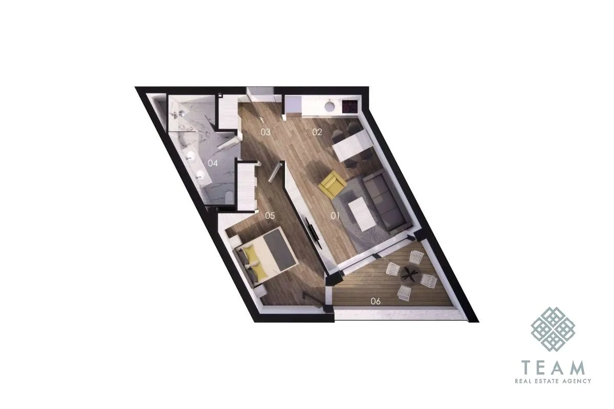 Sale, one bedroom apartment, 54m², Bečići, Budva