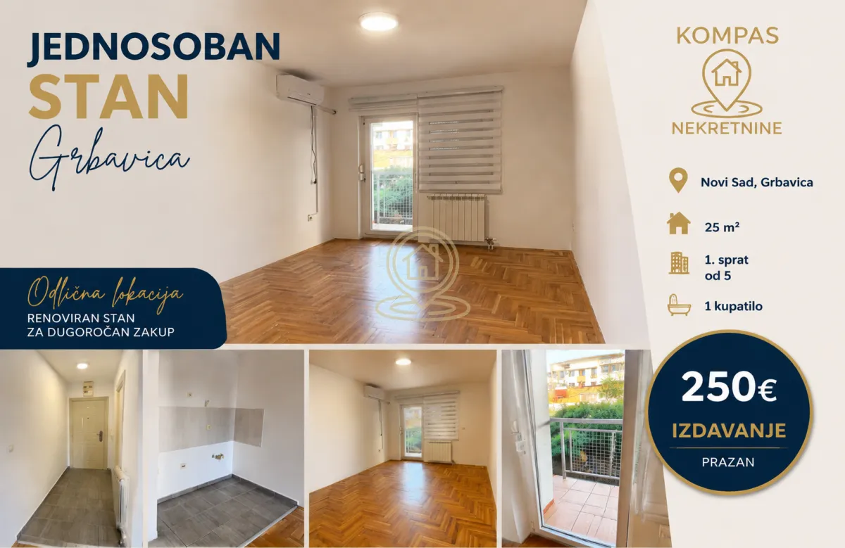 Collage of photos showing the interior of an empty apartment with hardwood floors.