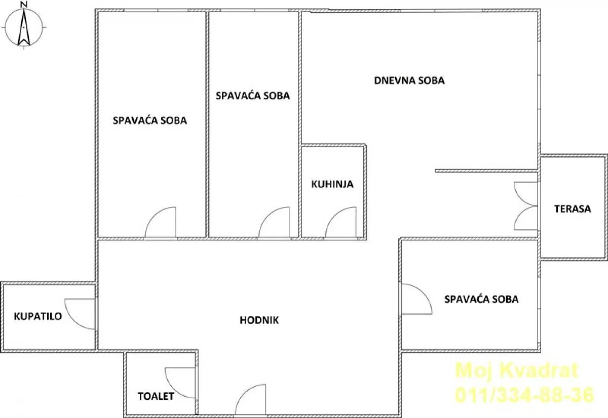 Sale, four bedroom apartment, 101m², Žarkovo, Beograd